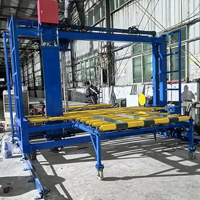 Zakázková kontinuální pěnová linka Duální čepele při instalaci